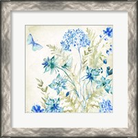 Framed 'Wildflowers and Butterflies Square II' border=