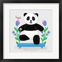 Framed Tumbling Pandas I