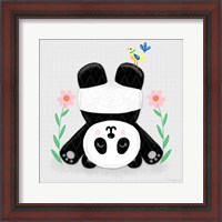 Framed 'Tumbling Pandas II' border=