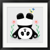 Framed 'Tumbling Pandas II' border=