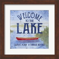 Framed 'Lake Living III (welcome lake)' border=