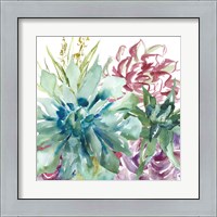 Framed 'Succulent Garden Watercolor II' border=