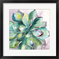 Succulent Watercolor I Framed Print