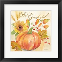 Welcome Fall - Be Grateful Framed Print