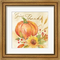 Framed 'Welcome Fall - Give Thanks' border=