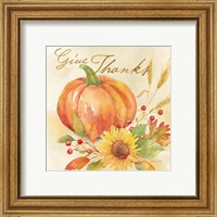 Framed 'Welcome Fall - Give Thanks' border=