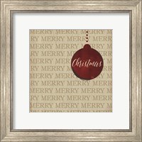 Framed 'Christmas Ornaments I' border=