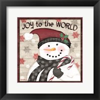 Framed 'Rustic Snowmen I' border=