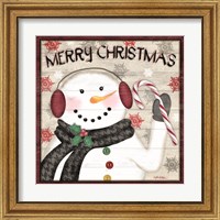 Framed 'Rustic Snowmen II' border=