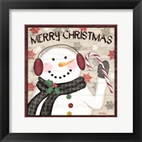 Rustic Snowmen II Framed Print