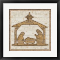 Rustic Nativity Framed Print