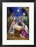 Framed Holy Family with 3 Kings