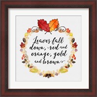 Framed 'Pumpkin Spice Sentiment I' border=