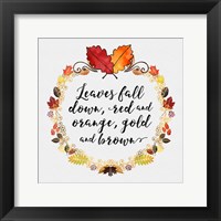 Framed 'Pumpkin Spice Sentiment I' border=