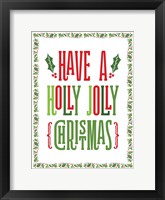 Colorful Christmas with border I Framed Print