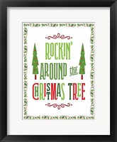 Colorful Christmas with border II Framed Print