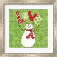 Framed 'Winter Wonderland Snowmen I' border=