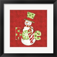 Winter Wonderland Snowmen IV Framed Print