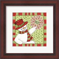 Framed 'Sentimental Snowmen I' border=