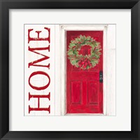 Home for the Holidays Home Door Framed Print