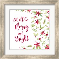 Framed 'Be Joyful Merry and Bright' border=