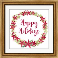 Framed 'Be Joyful Happy Holidays' border=