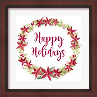 Framed 'Be Joyful Happy Holidays' border=