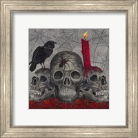 Framed 'Something Wicked 3 Skulls' border=