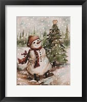 Framed Country Snowman I