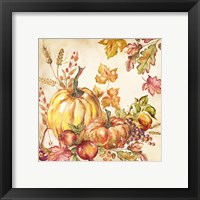 Framed 'Watercolor Harvest Pumpkins I' border=