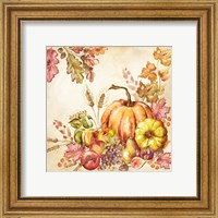 Framed 'Watercolor Harvest Pumpkins II' border=