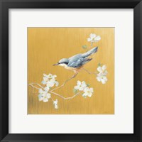 Framed 'Nuthatch on Gold' border=