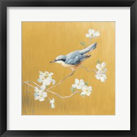 Framed 'Nuthatch on Gold' border=