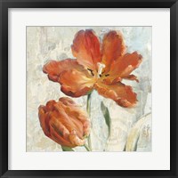 Parrot Tulips II  on Ivory Framed Print