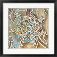 Framed Henna III Blue