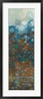 Framed Blue and Bronze Dots IV