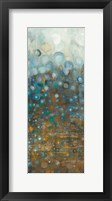 Blue and Bronze Dots III Framed Print
