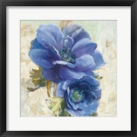 Framed Rich Anemones II on Ivory