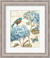 Framed 'Blue Garden II' border=