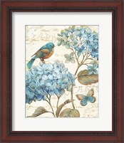 Framed 'Blue Garden II' border=