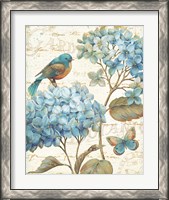 Framed 'Blue Garden II' border=