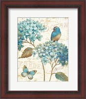 Framed 'Blue Garden III' border=