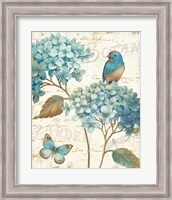 Framed Blue Garden III