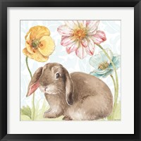 Framed 'Spring Softies Bunnies III' border=