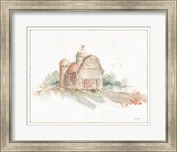 Framed 'Farm Friends XV Barn' border=