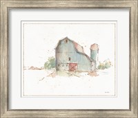 Framed 'Farm Friends XIV Barn' border=