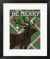 Simple Living Holiday Elk Framed Print