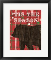 Simple Living Holiday Bear Framed Print