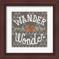 Framed 'Mod Triangles Wander and Wonder Retro' border=