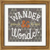 Framed 'Mod Triangles Wander and Wonder Retro' border=